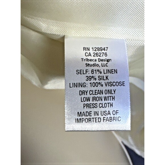 Nili Lotan Size 6 Henry Ivory Double-Breasted Jacket Linen Silk $950 - Picture 9 of 15